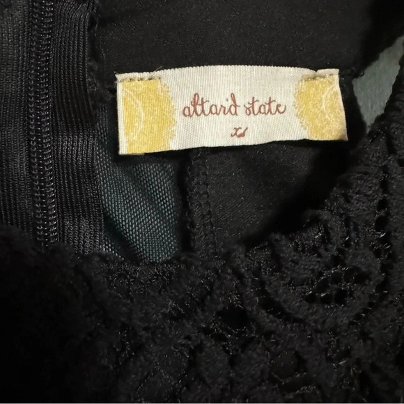 ALTAR’D STATE Black Lace Halter Neck Sleeveless Dress with Mesh Inserts Size XS - Picture 7 of 9